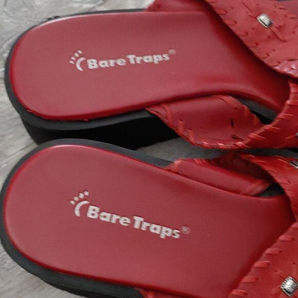BareTraps red Lana Leather Sandals Sz 7.5 NWOT - Picture 6 of 8